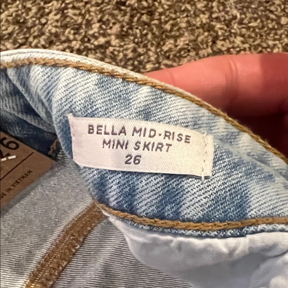 PacSun Sky Blue Denim Mini Skirt NEVER WORN - Picture 2 of 4